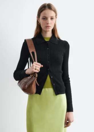 Pointelle Rib Polo-skjorte Pointelle Rib Polo-skjorte