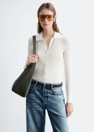 Pointelle Rib Polo-skjorte