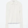 Pointelle Rib Polo-skjorte Pointelle Rib Polo-skjorte