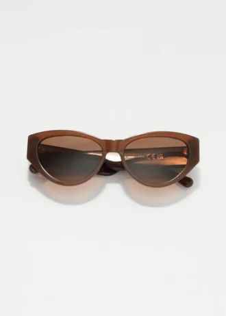 Polariserte Cat-Eye-solbriller i acetat