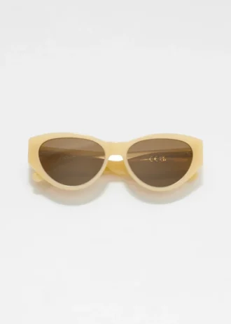 Polariserte Cat-Eye-solbriller i acetat
