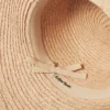 Raffia-stråhatt med grosgrain-kant