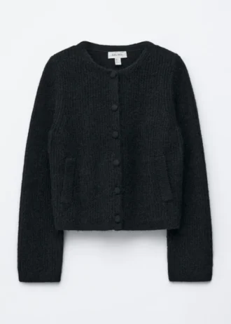 Ribbestrikket cardigan