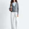 Ribbestrikket Cardigan