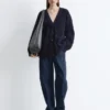 Ribbestrikket cardigan