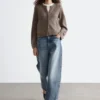 Ribbestrikket cardigan Ribbestrikket cardigan