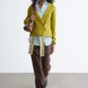 Ribbestrikket Cardigan