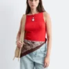 Ribbestrikket tank-top Ribbestrikket tank-top