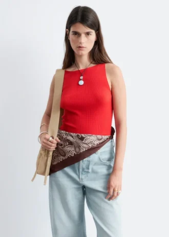 Ribbestrikket tank-top Ribbestrikket tank-top