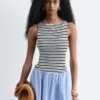 Ribbestrikket tank-top Ribbestrikket tank-top