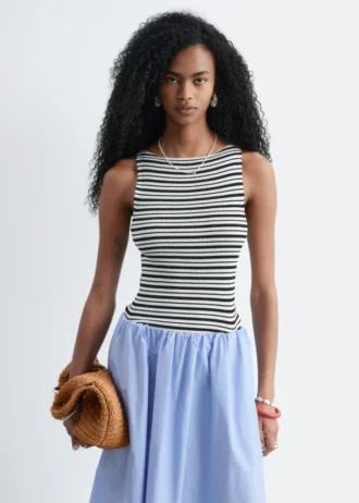 Ribbestrikket tank-top Ribbestrikket tank-top