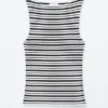 Ribbestrikket tank-top Ribbestrikket tank-top