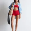 Bikinishorts med høy midje