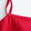 Ribbet bandeau-bikini-topp