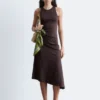 Ruche asymmetrisk midikjole Ruche asymmetrisk midikjole