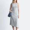 Ruche asymmetrisk midikjole Ruche asymmetrisk midikjole
