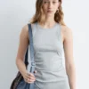 Ruche asymmetrisk midikjole Ruche asymmetrisk midikjole