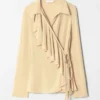 Ruffle Wrap Blouse