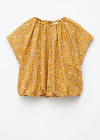 Rynket bomullsbluse