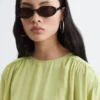 Rynket kreppbluse Rynket kreppbluse