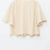 Rynket kreppbluse Rynket kreppbluse