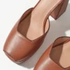 Sandaler med hæl i skinn Sandaler med hæl i skinn
