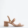 Sandaler med remmer og blokkheler