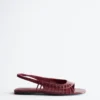 Sandaler med slingback i skinn