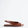Sandaler med slingback i skinn