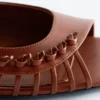 Sandaler med slingback i skinn