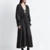Satin Midi-skjortekjole Satin Midi-skjortekjole