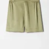 Satin-shorts med elastisk linning Satin-shorts med elastisk linning