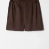 Satin-shorts med elastisk linning Satin-shorts med elastisk linning