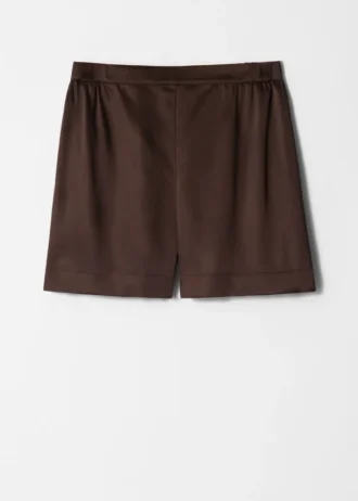 Satin-shorts med elastisk linning