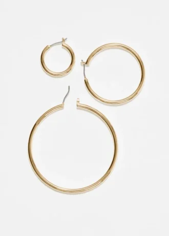 Sett med hoop-øredobber Sett med hoop-øredobber