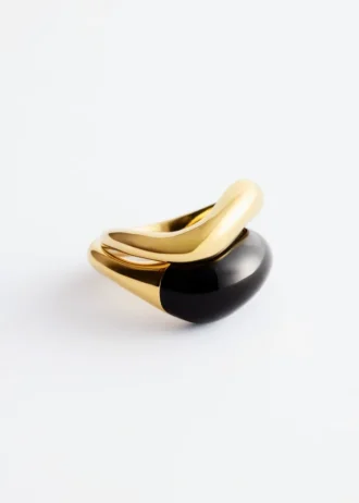 Skulpturelt ringsett med 2 stk Skulpturelt ringsett med 2 stk