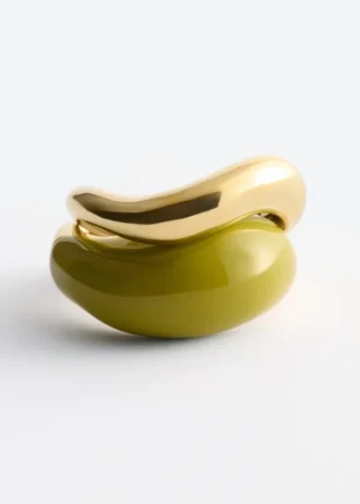 Skulpturelt ringsett med 2 stk Skulpturelt ringsett med 2 stk