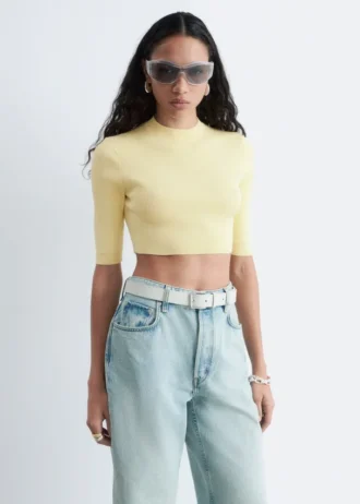 Slim-fit kort T-skjorte
