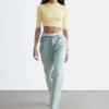 Slim-fit kort T-skjorte