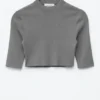 Slim-fit kort T-skjorte