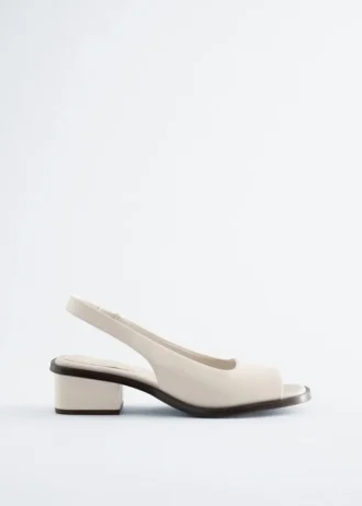 Slingback-sandaler i nappaskinn