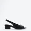 Slingback-sandaler i nappaskinn Slingback-sandaler i nappaskinn