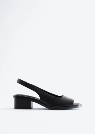 Slingback-sandaler i nappaskinn