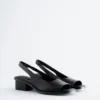 Slingback-sandaler i nappaskinn Slingback-sandaler i nappaskinn