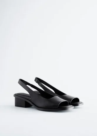 Slingback-sandaler i nappaskinn