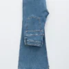Smal bootcut-Jeans med lav midje