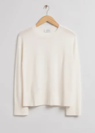 Straight-Fit genser med rund hals Straight-Fit genser med rund hals
