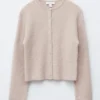 Strikket cardigan i alpakablanding Strikket cardigan i alpakablanding