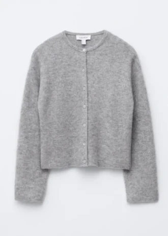 Strikket cardigan i alpakablanding
