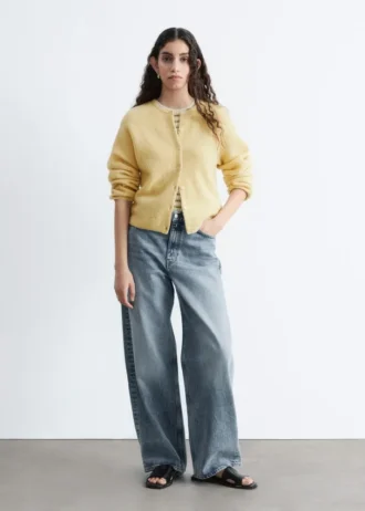 Strikket cardigan i alpakablanding